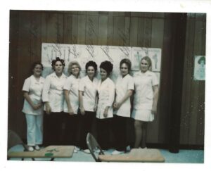 Charles & Sue's School of Hair Design class in the 1970s.
