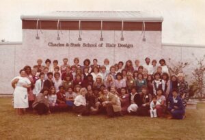 Charles & Sue's School of Hair Design Students 1980s.